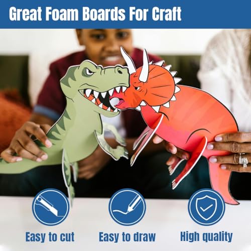 3PACK White Foam Board 24x36¡¿3/16 inches,5MM Foam Core Board Poster Board for School Projects Crafting and Art Displays Durable Lightweight Easy to Cut Ideal for Presentations, Signboards