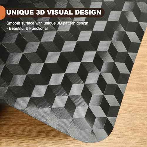 BesWin Office Chair Mat for Hard Floors, 48" x 30" Heavy Duty Computer Desk Chair Mats for Hardwood Floor, Anti-Slip Under Chair Floor Protector Mat for Home Office, Gaming - Black