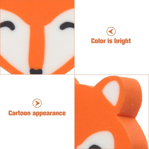 NUOBESTY 50Pcs Cute Fox Erasers for Kids Portable Pencil Erasers Fun TPR Material for School Supplies Classroom Prizes Birthday Gifts