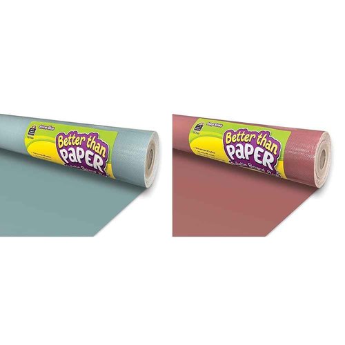 Teacher Created Resources Stone Blue and Deep Rose Better Than Paper Bulletin Board Rolls (2-Pack)