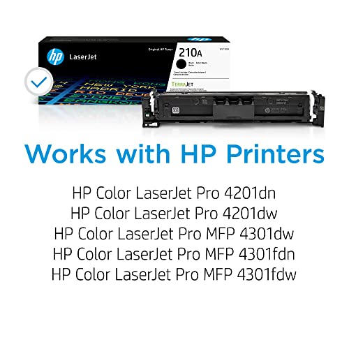 HP 210A Black Toner Cartridge for LaserJet Pro 4201 & MFP 4301 Series - 14.33 x 3.62 x 4.76 inches