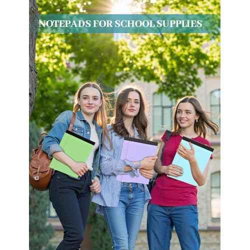 Colored Legal Pads, 3 Pack Writing Pads 8.5 x 11, Note Pads 8.5 x 11 College Ruled, Easy Tear-Off, Note Pads Lined Paper Pads 8-1/2 x 11 Notebook Paper for Office Supplies, 25 Sheets/Pad