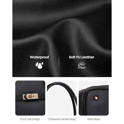 LOVEVOOK Laptop Tote Bag for Women, Large Computer Work Bag for Teacher Nurse Business PU Leather Brifecase Handbag