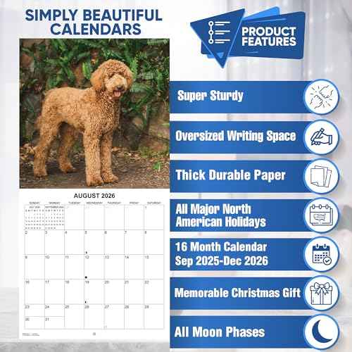2026 Goldendoodles Monthly Wall Calendar | 12" x 24" | Dogs Calendar September 2025- December 2026