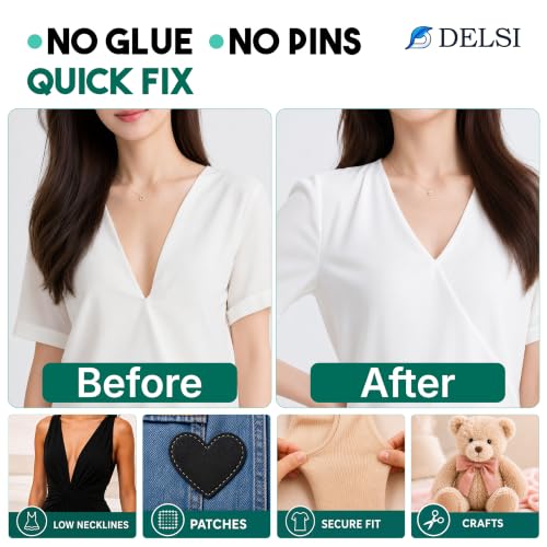Delsi Stitch Gun for Clothes – Green Tag Gun Kit with 4000 Fasteners, 6 Needles
