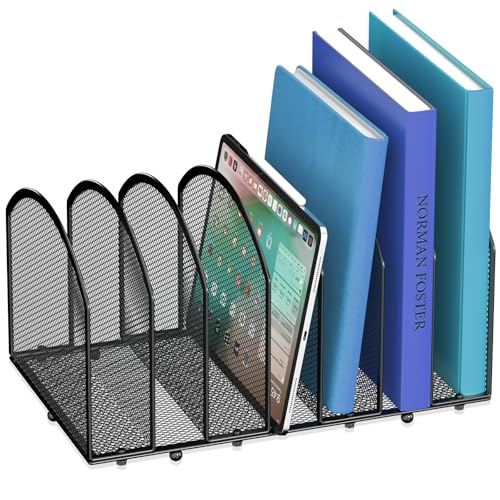 Gawerk Black 7-Section Mesh Desk File Organizer for Office - 1 Pack