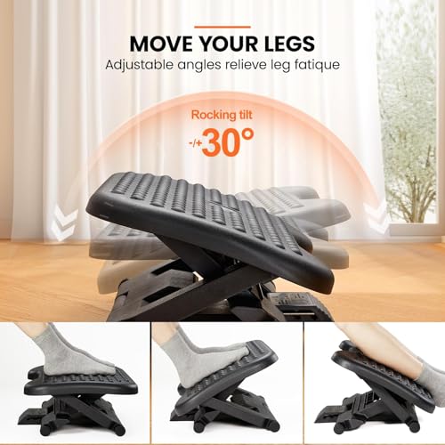 ErGear Adjustable Footrest Under Desk with 3 Height Settings – 66 cm x 44 cm x 42 cm