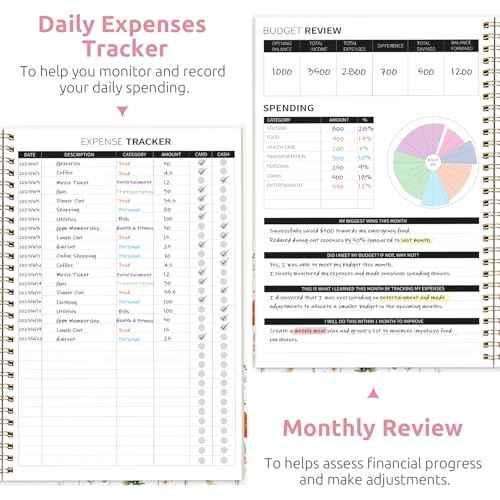 Aesthetic Budget Planner - Monthly Finance Planner with Expense Tracker, Undated Bill Organizer, Budget Notebook to Manage Your Finances, Account Budget Book with Colorful Pattern - Wildflowers