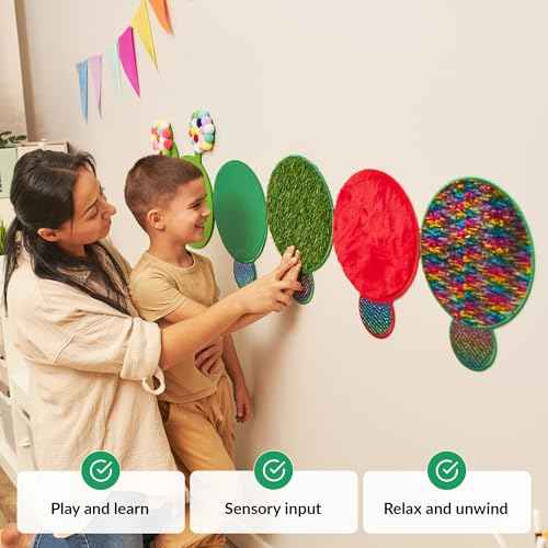 ODOXIA Sensory Wall Panel | Sequin Busy Board for Sensory Room and Daycare | Montessori Toys and Activity | Autism Mats and Squares for Toddlers and Kids