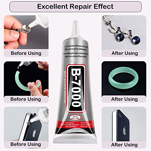 FITTDYHE 50ML Clear Jewelry & Craft Glue - Waterproof Multi-Purpose Adhesive for Rhinestones, Nails, Phone Repair