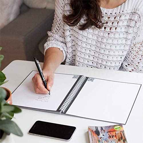 Rocketbook Wave Smart - Dotted Grid Eco-Friendly Notebook with 1 Pilot Frixion Pen Included - Standard Size (8.5" x 9.5"), BLUE (WAV-S)