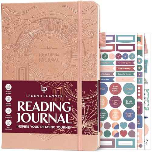 Legend Reading Journal for Book Lovers ? Reading Log Tracker for Adults & Kids ? Book Nerd Gifts & Accessories, 180 Reviews (Rose Gold)