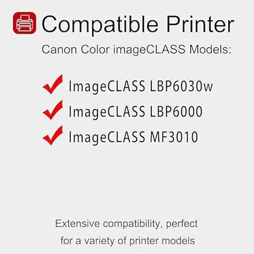 1 Pack 125 3484B001AA Black Toner Cartridge: Compatible CRG 125 3484B001AA Replacement for Canon ImageCLASS LBP6030w ImageCLASS LBP6000 ImageCLASS MF3010 Printer