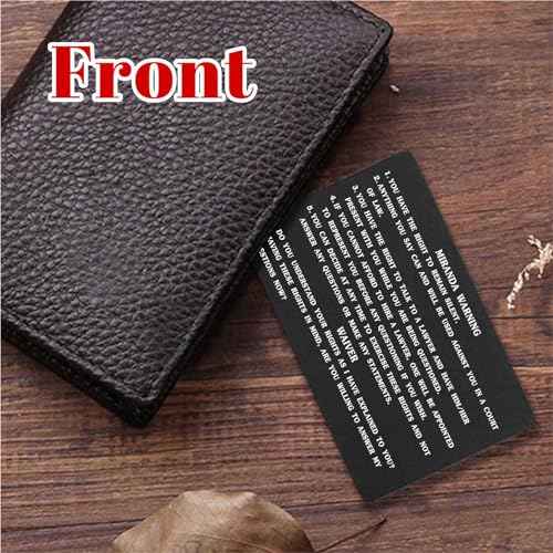 TGCNQ Miranda Warning Card - Miranda Rights Card Metal - Engraved Standard Field Sobriety Test Clues for Law Enforcement Officers