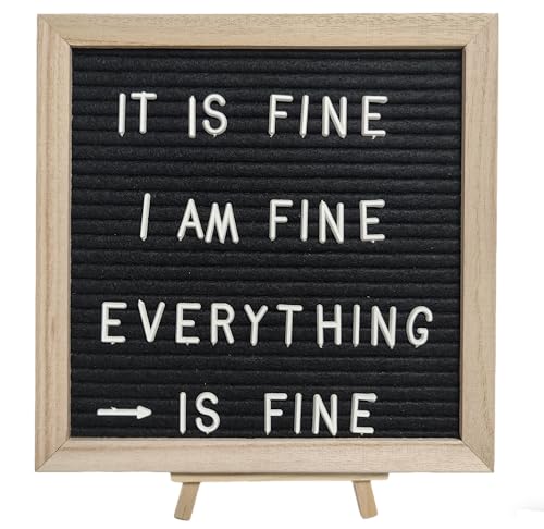 Hiflyer 9x9 Inch Felt Letter Board with 145 Reusable Characters for Announcements and Decor