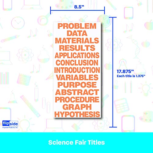 Flipside Products Orange Science Fair Titles, Display Board Titles, Projects, School, Kids, Classroom, Pack of 24
