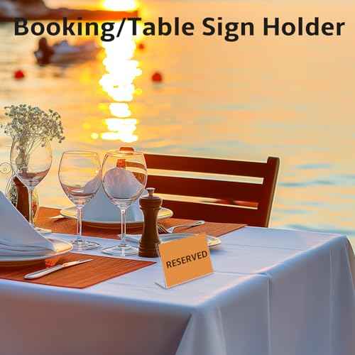 30 PCS Small Acrylic Sign Holder 3.5" x 2", Mini Acrylic Food Sign Labels for Party Buffet, Retail Price Display Holder, Clear Plastic Table Counter Top Stand for Place Cards, Name Card, Wedding Signs