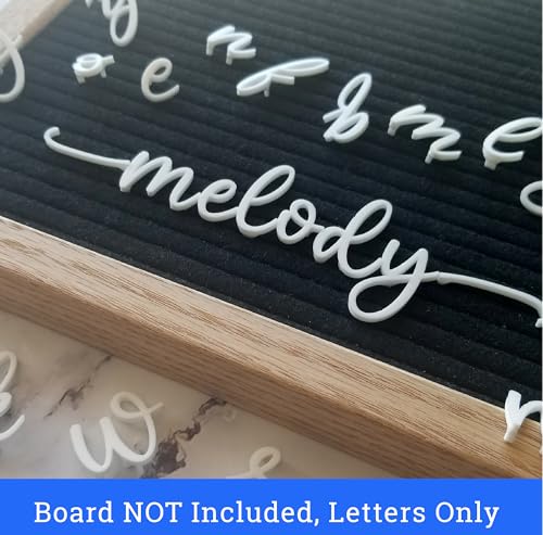 Letterglyph Basic Lowercase Cursive Letter Set for Felt Letterboards, 150+ Pre-Cut Script Letters