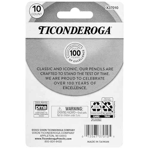 Ticonderoga Pencil Cap Erasers, Assorted Pastel Colors, 10 Count