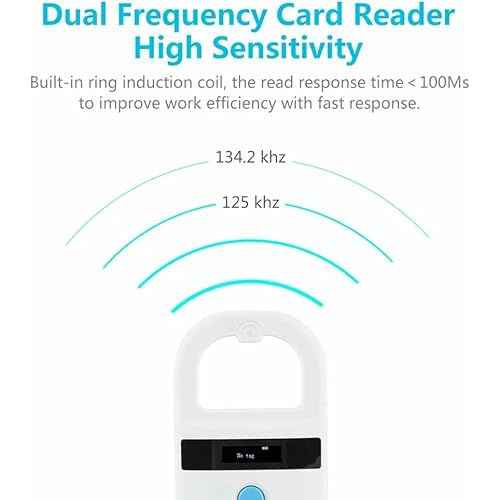 Animal Chip ID Scanner Dog Microchip Reader with OLED Display Screen Supports FDX-B£¨ISO11784/11785£© and EMID Microchips