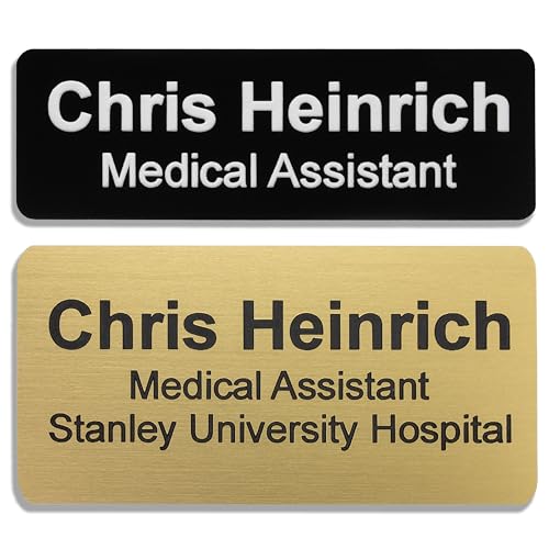 Name Badge Label with Customizable Backing, Edge & Size Options