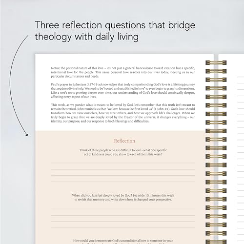 Spiral Bible in a Year Study Guide Floral Bundle - Christian Devotional Kit