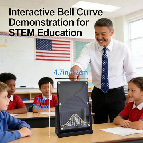 7 Inch Galton Board Probability Demonstrator - Acrylic Bell Curve for Statistics & Data Analysis
