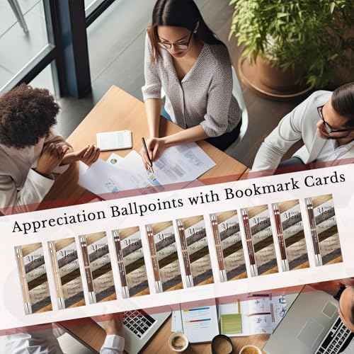 Fulmoon 100 Sets Christmas Employee Appreciation Gifts Bulk Include Thanksgiving Retractable Bamboo Ballpoint Pens Thank You Bookmark Card for Boss Manager Coworker Team Teacher Student Volunteer