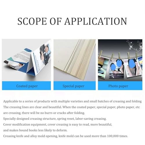 Heavy Duty Manual Creasing Machine for A3/A4 - 2 Adjustable Blocks, Book Covers & Card Creaser