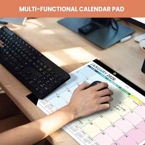 COMIX 12 Month Desk Calendar 2026 (Jan 2026?Dec 2026) ? 17" x 12" Wall Calendar with to-Do List & Notes,2026 Calendar Monthly Planner for Home, School, or Office Organization