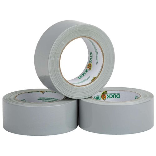 Duck Brand Duct Tape - Dove Grey, 3-Roll Pack for Versatile Repairs and Crafts