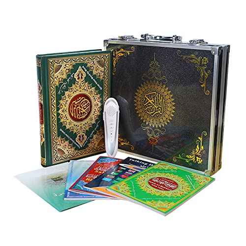 16G Quran Pen, Digital Pen Talking Reader Rechargeable Quran Book Reader with Multilingual 25 Reciters, Aluminium Box Packaging, Muslims Gift Ramadan Gift