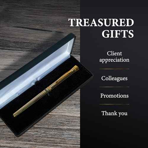 Garland Signature Slim Metal Luxury Pen ? Made in USA - Heirloom-Quality Brass Pen, Elegant ¡°G¡± Accent Piece, Premium Gift Box, Executive Desk, Gifts, Professionals, Refillable (Ballpoint, Gold)
