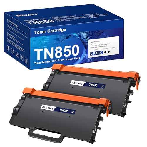 GANADAS TN850 High Yield Compatible Toner Cartridge - TN850 TN820 Toner Cartridge - Replacement for Brother HL-L6200DW MFC-L5850DW HL-L5200DW MFC-L5900DW HL-L6400DW MFC-L5800DW (2 Pack, Black)