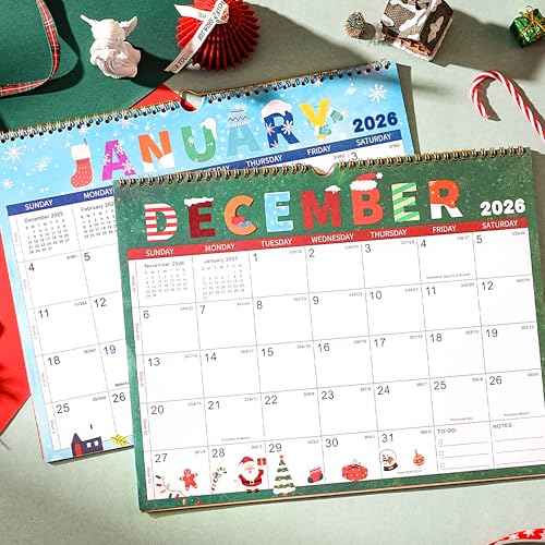 2026-2027 Wall Calendar - Wall Calendar 2026-2027, 24-Month Calendar, Jan. 2026 - Dec. 2027, 14.8" x 11.4", 2 Year Calendar, Thick Paper - 12 Themes