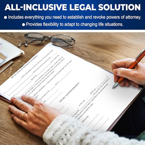 Durable Power of Attorney Kit - 3 Blank POA Forms + Guides & Envelopes