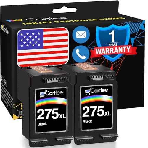 Cartlee Remanufactured Ink Cartridge Replacement for Canon 275 Ink Cartridge 275xl for Canon 275xl Black pg-275 Black 275 XL 2