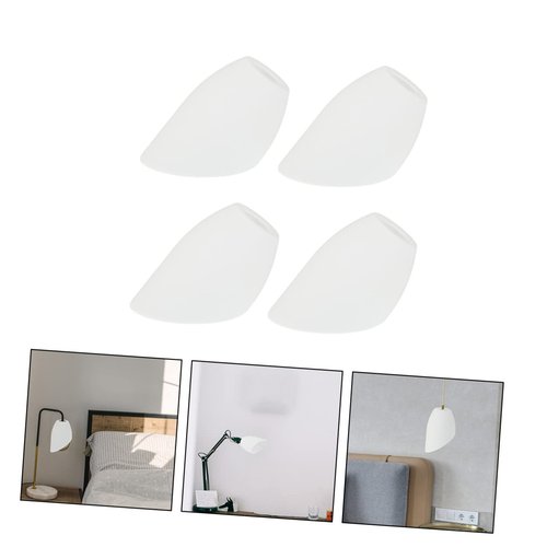 NUOBESTY 1set Plastic Lamp Shade Inclined Head Warm Light Diffuser for Home Easy to Install Wall Lamp Cover Housewarming Present 4pcs