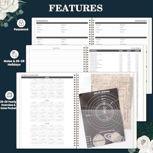 2026-2027 Monthly Planner - 2 Year Monthly Planner 2026-2027, Jan 2026 - Dec 2027, 9" x 11", 2 Year Calendar Planner, Months Tabs, Twin-Wire Binding, Two-Side Pocket, Thick Paper, Holidays & Note Section