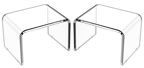 Acrylic Non-Slip Step Stools, Step Stool for Kids, Acrylic Stool, Step Stool for Adults, Toilet Stool, Plant Stand, Footstool, Display Rack (Non-Slip（2 Pack）)