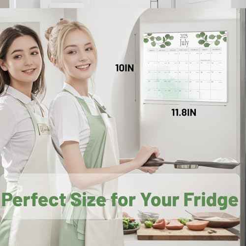 2025-2026 Aesthetic Magnetic Calendar for Refrigerator, Fridge Magnet Runs Until December 2026 - The Perfect Monthly Magnetic for Easy Organizing - Greenery Design