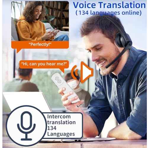 Translation Pen Scanner, Text to Speech Device, OCR Digital Pen Reader, Exam Reading Pen for Students, Dyslexia, Wireless Language Translator for Travelers & International Business Personnel (White)