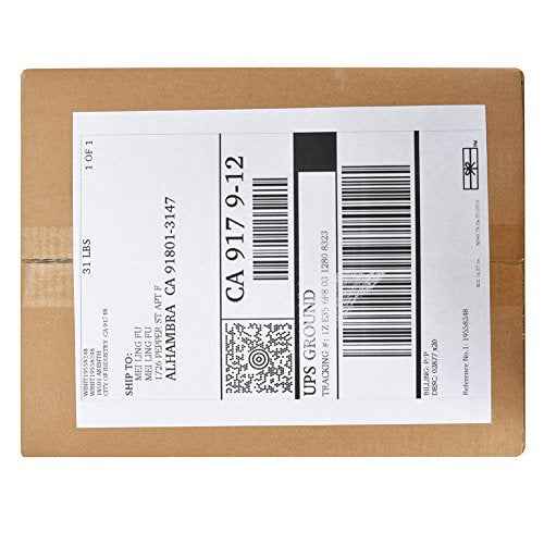 Full Sheet Address Shipping Labels - 8-1/2" x 11" - 500 Labels