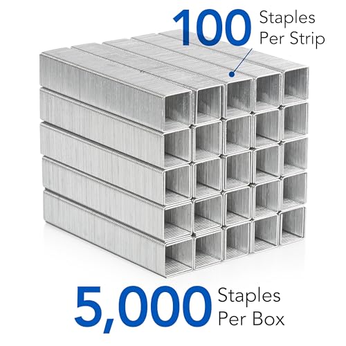 Swingline Heavy Duty Staples 1/2 Inch for Desktop Staplers, 90 Sheets, 100/Strip, 5000/Box