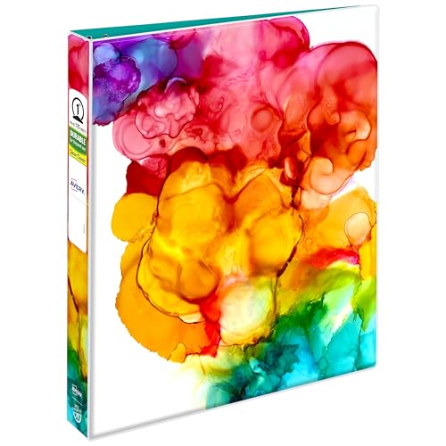Avery + Amy Tangerine Designer Collection Binder, 1" Round Rings, 175-Sheet Capacity, Assorted Designs (26880), Pack of 6
