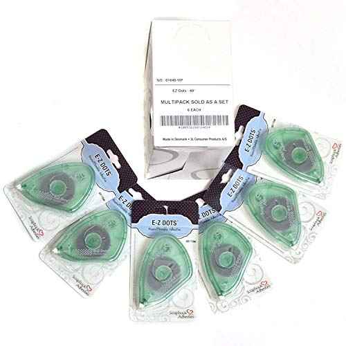 Scrapbook Adhesives by 3L 01640-MP 3L Scrapbook Adhesives E-Z Dots Runner Repositionable Adhesive Dispenser, 49' - Set of 6