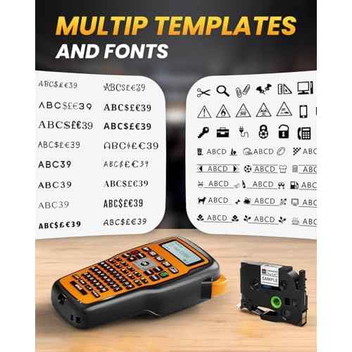 Vixic Industrial Label Maker, Label Maker Machine with-Tape, E1000 Heat Shrink-Labels Maker Waterproof-Labels for Cable Wire Network Office Labeling, Electrician Label Makers Handheld Label Machine