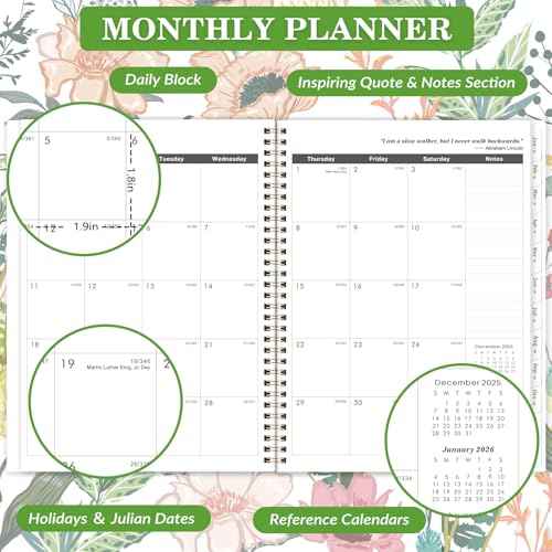 2026-2028 Monthly Planner/Calendar - 3 Year Monthly Planner 2026-2028, Jan. 2026 - Dec. 2028, 9" ¡¿ 11" Calendar Planner 36-Month with Tabs, Twin-Wire Binding, Two-Side Pocket, Celebrity Quotes £¦ Notes