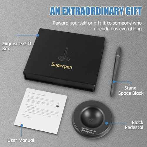 Magnetic Levitating Pen - Self-Standing Maglev Pen for Men & Women - Unique Gift for Colleague, Partner, Birthday, Anniversaries, Wedding, Christmas, Father's Day, Secret Santa, Back School