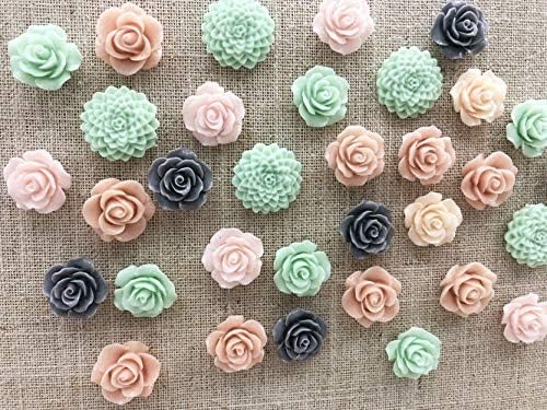 Temoyj 24Pcs Decorative Push Pins Gray Mint – Cork Board Tacks for Office & Home